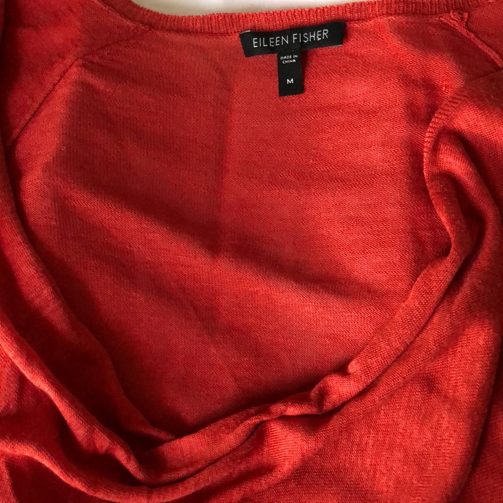 Eileen fisher linen Cowl neck sweater